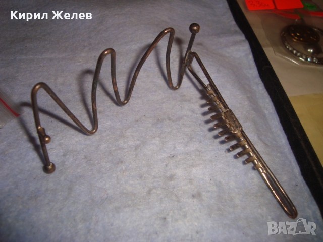 СТАРА ВИНТИДЖ ПОСРЕБРЕНА РЕТРО АРТ ДЕКО ШНОЛА 7239, снимка 2 - Антикварни и старинни предмети - 36107170