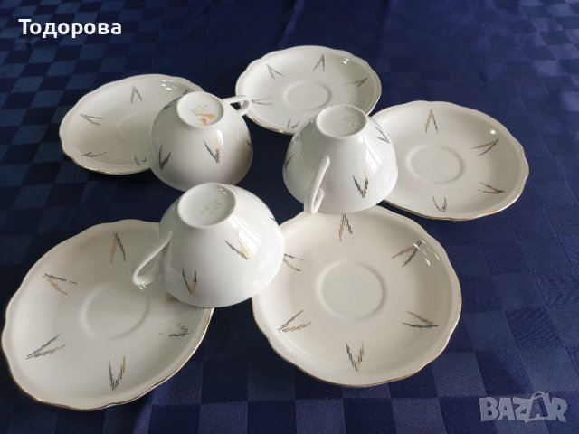 Порцеланов троен сет за кафе,чай , снимка 2 - Сервизи - 41242637
