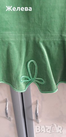 Дамско, зелено сако, плюш, размер S, снимка 5 - Сака - 40618787