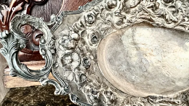 Антикварна сребърна купа, 570 грама проба 925, снимка 2 - Антикварни и старинни предмети - 50114130