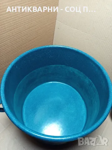 Соц Стара Емайлирана Голяма Тенджера Казан 35лт., снимка 4 - Антикварни и старинни предмети - 49667644