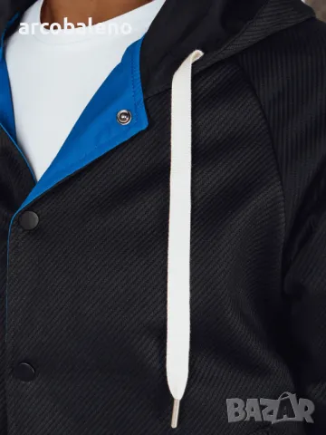 Мъжко двулицево бомбър яке с качулка, 2цвята , снимка 5 - Якета - 50282782