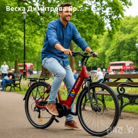 Електрически велосипед 26″ с батерия 522Wh, мотор 250W и пробег до 100 км – алуминиева рамка, 7 скор, снимка 5 - Велосипеди - 55852704