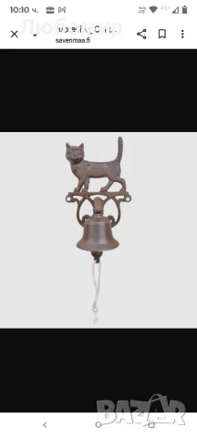 Чугунен звънец за врата с декоративен дизайн на статуетка на котка , снимка 4 - Други стоки за дома - 51305790