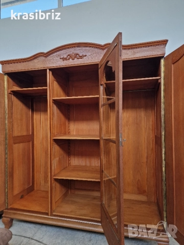 Античен Масивен Гардероб-внос от Германия!, снимка 3 - Гардероби - 51777925