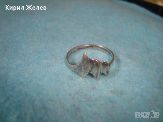 СТАР АРТ ДЕКО СРЕБЪРЕН ПРЪСТЕН АНГЛИЯ ВИСОКА ПРОБА ОКСИДИРАНО СРЕБРО РЪЧНА ЮВЕЛИРНА ИЗРАБОТКА 25831, снимка 8 - Антикварни и старинни предмети - 35747974