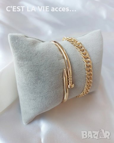 Set of gold bracelets, снимка 1 - Гривни - 41843147
