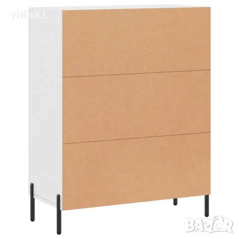 vidaXL Сайдборд, бял, 69,5x34x90 см, инженерно дърво, снимка 8 - Бюфети - 56147900