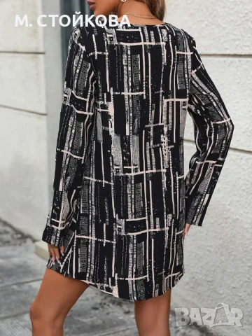 лятна рокля с V-образно деколте, снимка 4 - Рокли - 50761286