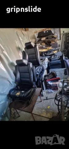 Черно кожено рекаро за бмв е34, снимка 1