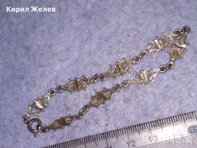 СТАРА ФЛОРАЛНА АЖУРНА АРТ НУВО СРЕБЪРНА ГРИВНА СРЕБРО ПРОБА 925 РЪЧНА ИЗРАБОТКА 38491, снимка 17 - Гривни - 41472567