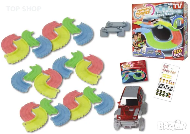 Фантастично състезателно трасе- кола и писта 162 части, снимка 2 - Коли, камиони, мотори, писти - 48476948