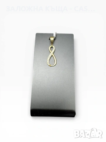 Златна висулка безкрайност 14K – 0.9 гр. | GOLD | ZLATO, снимка 4 - Колиета, медальони, синджири - 53719209