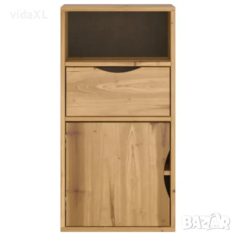 vidaXL Страничен шкаф с чекмедже ODDA 40x24x79cm масивна дървесина бор, снимка 6 - Бюфети - 56147516