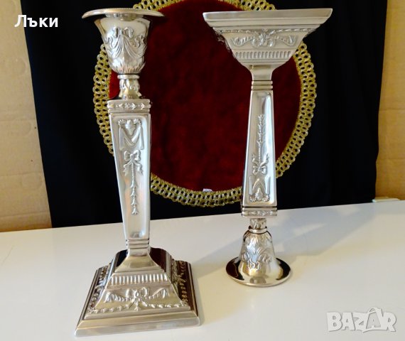 Посребрен свещник,Овен,барок. , снимка 9 - Антикварни и старинни предмети - 38839112