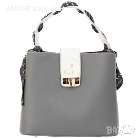 Класическа дамска чанта AMORE Isabella - Gray