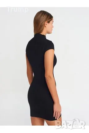 -20 % Елегантна къса рокля,високо качество фино машино плетиво,  стандарт, снимка 4 - Рокли - 49991186