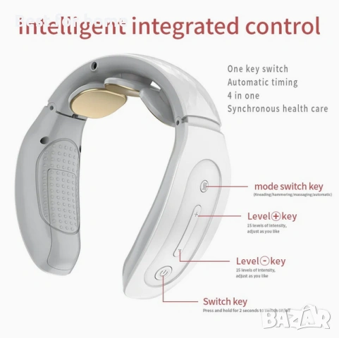 Интелигентен 3D Масажор за Шия и Врат TAHATH – Физиотерапия, Загряване и 4 Режима на Масаж, снимка 5 - Масажори - 53237758