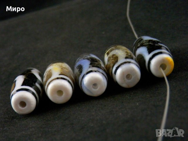 5 БР СИМВОЛ ''ВОДОЛЕЙ" ТИБЕТ НЕПАЛ ХИМАЛАИ АХАТ ДЗИ МЪНИСТА ЩАСТИЕ И ДОБЪР КЪСМЕТ, снимка 9 - Други - 41324900