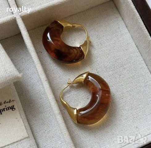 Елегантни обеци в Бохо стил от цинкови сплави и титанова стомана , снимка 2 - Обеци - 49236529