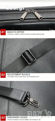 Есенна колекция*/ Луксозно/Елегантна, Премиум Бизнес чанта{куфарче за лаптоп 15} Естествена•кожа!, снимка 18 - Чанти - 49280932