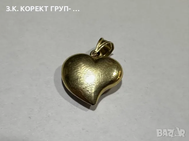 Златна висулка „Сърце“ – 14К, снимка 6 - Колиета, медальони, синджири - 56167479