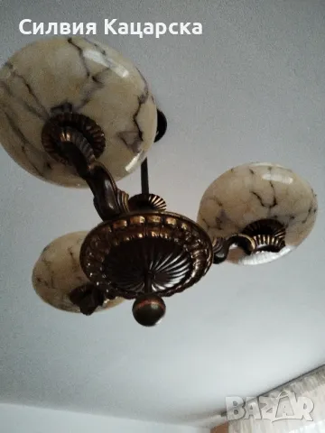 Старинен полилей, снимка 3 - Лампи за таван - 47969518