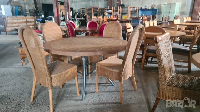 каменна маса с метални крачета , снимка 5 - Маси - 50682104