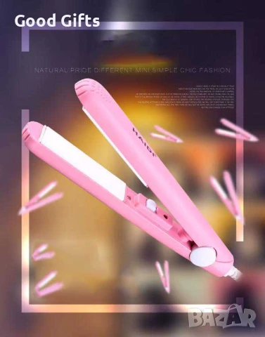 Мини керамична преса за коса за вафли / къдрене