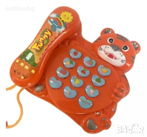 Музикален телефон Тигър – Образователна играчка за деца, снимка 4 - Музикални играчки - 53838305