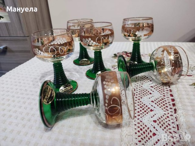 Luminarc Romer - France - комплект 6 бр златни чаши ръчно гравирано стъкло  -130 мл в Чаши в гр. Видин - ID39719712 — Bazar.bg