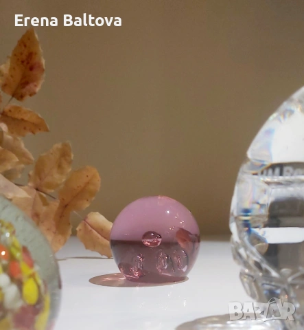 🪸🪼 Стъклен арт  преспапие  , снимка 4 - Антикварни и старинни предмети - 53228941