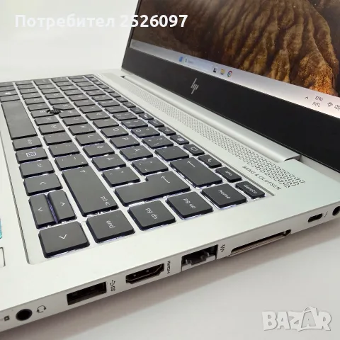 HP EliteBook 840 G6/14” IPS Touch/i5-8265U/16GB DDR4/256GB NVMe/Подсветка, снимка 4 - Лаптопи за работа - 56115391