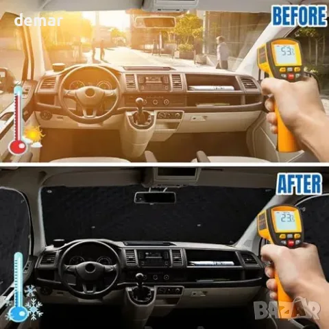 Вътрешни сенници за VW T5/T6, комплект 8 броя от черен плат Oxford, снимка 5 - Аксесоари и консумативи - 56228520