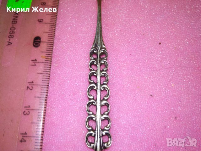 СТАРА НЕМСКА АЖУРНА КОЛЕКЦИОНЕРСКА ДЕСЕРТНА СРЕБЪРНА ВИЛИЧКА СРЕБРО 800 ПРОБА 42996, снимка 9 - Колекции - 44372704