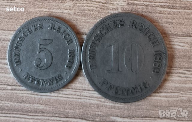 Германия 5 и 10 пфенига 1889 година  с92