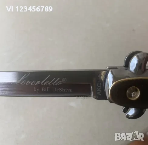 Италиански автоматичен нож leverlettoAkc - 100x240 mm, снимка 6 - Ножове - 50788794