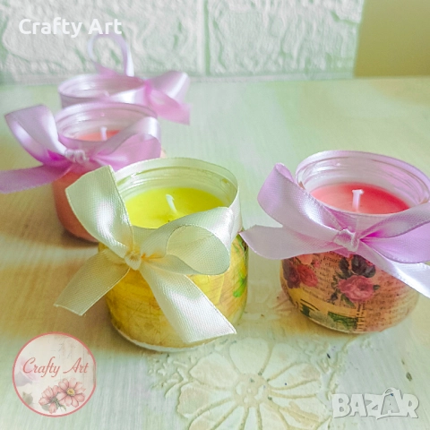 Ароматна соеви свещ в стъклен съд, снимка 5 - Декорация за дома - 51951249