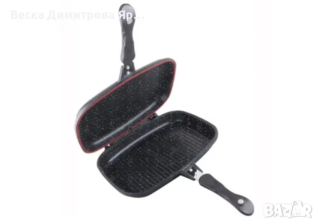 Тиган двоен Goldmann, 32x7.5см., Керамично покритие, Алуминий, С Индукция, снимка 2 - Съдове за готвене - 48437386