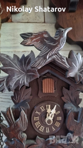 Немски часовник с кукувица , снимка 2 - Стенни часовници - 53738859