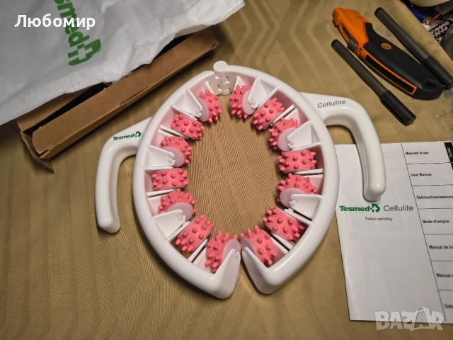 TESMED CELLULITE Антицелулитен масажор, патентован масажен валяк, произведен в Италия за крака
, снимка 3 - Масажори - 51699903