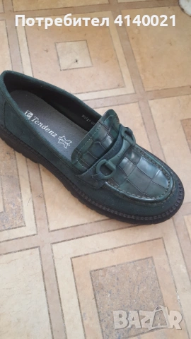 Дамски обувки Тенденз естествена кожа 