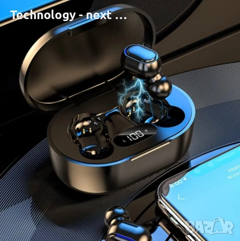 Bluetooth слушалки, Безжични слушалки за уши Bluetooth слушалки с микрофон, Hi-Fi стерео, LED диспле