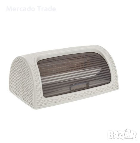 Кутия за хляб Mercado Trade, Пластмаса, Сив