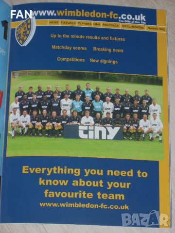 УИМБЪЛДЪН оригинални футболни програми 2000/01 - Шефилд Юнайтед, Уест Бромич, Престън, Шефилд Уензди, снимка 15 - Фен артикули - 38852044