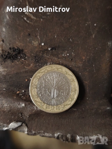 1 Евро монета Дървото на живота Френска 2000г