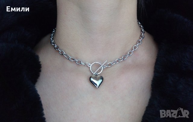 Колие с висулка сърце, снимка 1