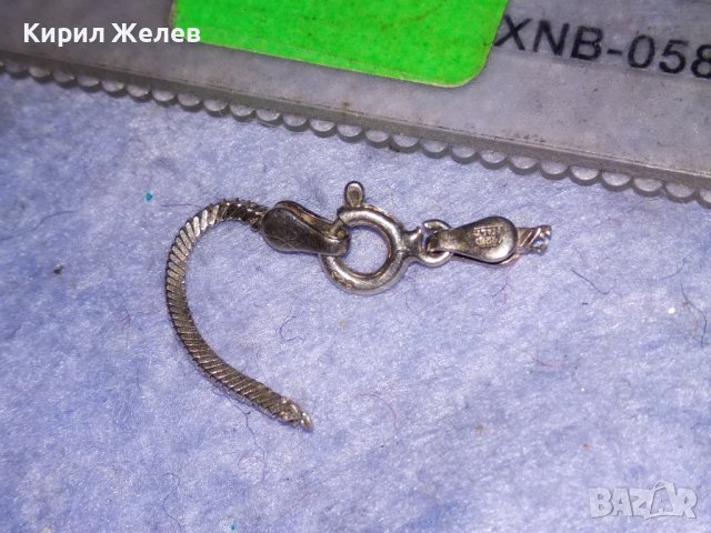СТАРА СРЕБЪРНА ИТАЛИАНСКА ЗАКОПЧАЛКА КАРАБИНКА За КОЛИЕ ГРИВНА СИНДЖИРЧЕ СРЕБРО 925 ПРОБА 38225, снимка 9 - Бижутерийни комплекти - 40940779