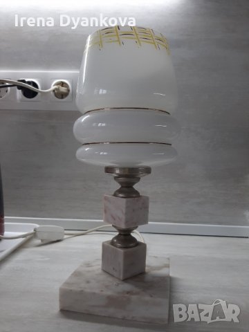 Мраморна настолна лампа, снимка 2 - Настолни лампи - 35867279