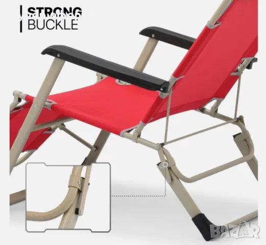 Голям Многофункционален сгъваем шезлонг-стол с възглавничка NS6012, снимка 7 - Градински мебели, декорация  - 49909562